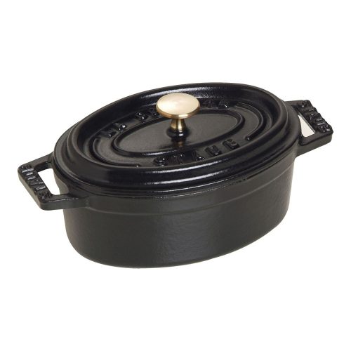 STAUB La Cocotte Mini ovális lábas (11 cm) fekete