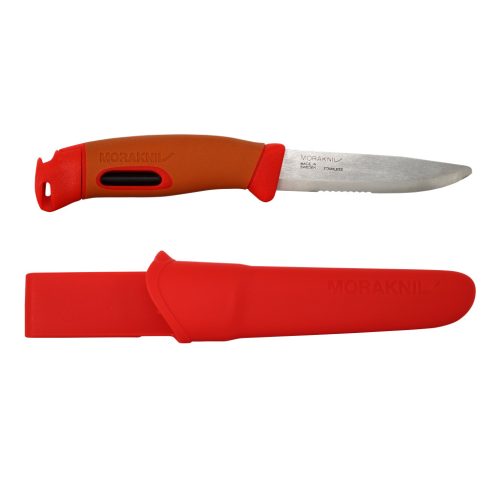 MORAKNIV Companion Spark Emergency (S) kés, tokkal, szikravetővel, piros / narancs